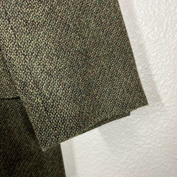 Vintage Mikko Jacket Tweed Velvet Trim Wool Green Women’s Size 42 - Picture 11 of 14